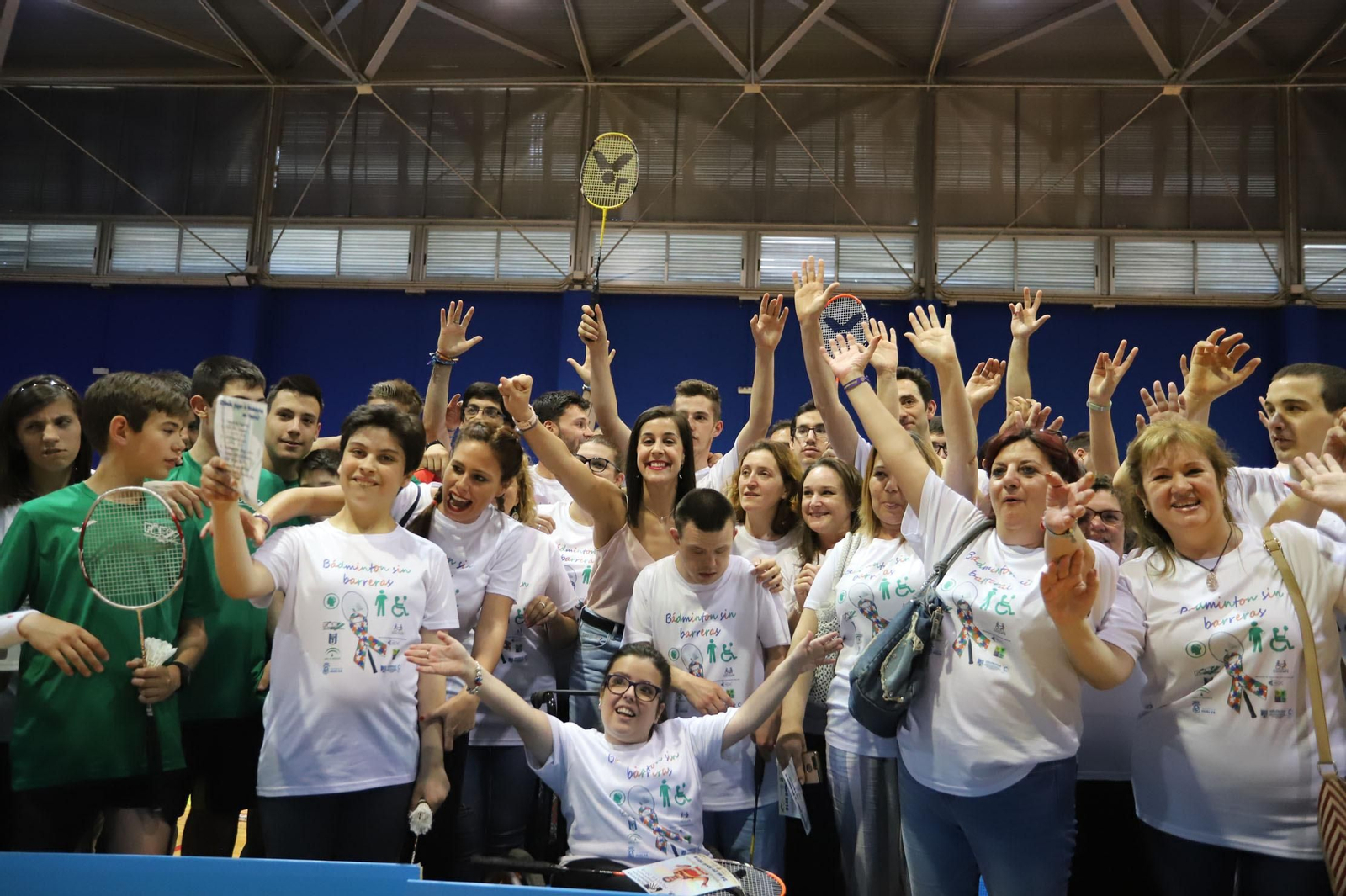 Imágenes de Carolina Marín en el Palacio de deportes, con la asociación Inclusivo, que ella misma Amadrina