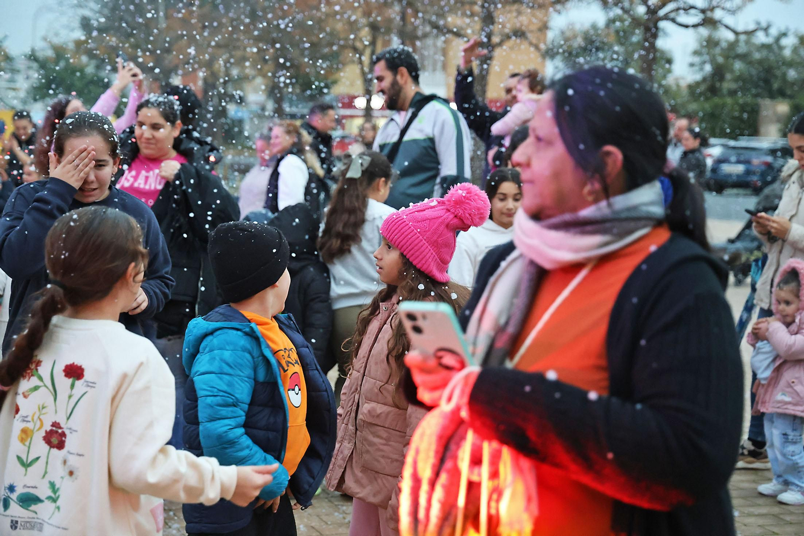 Imágenes de la nevada en el Convento de las Oblatas