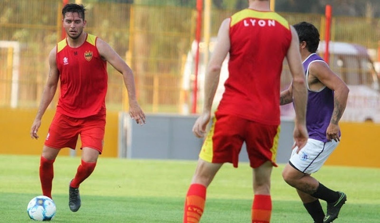 Germán Rodríguez, en un entrenamiento con Boca Unidos, su último club en Argentina.