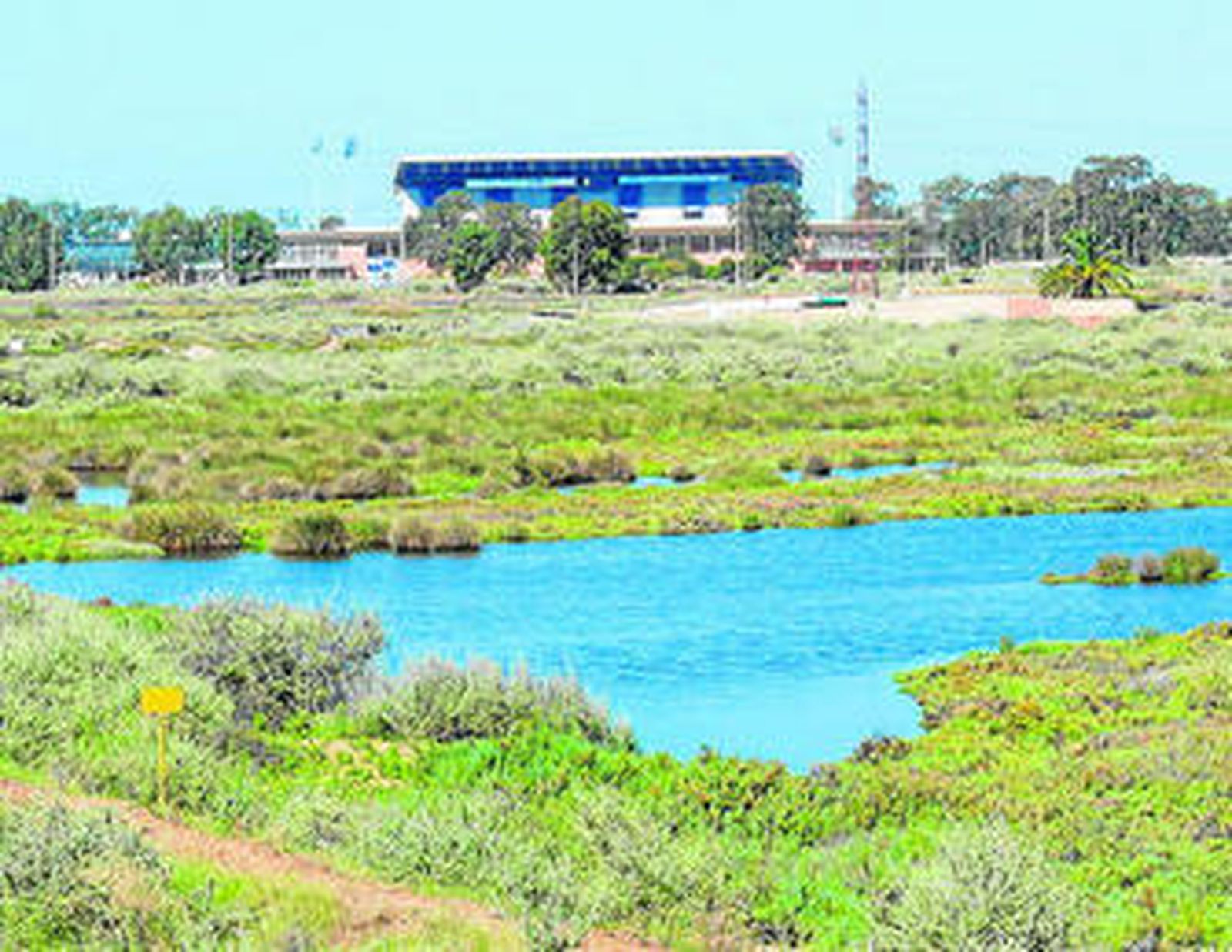 Lugar donde se incian las obras de construcción para el AVE .