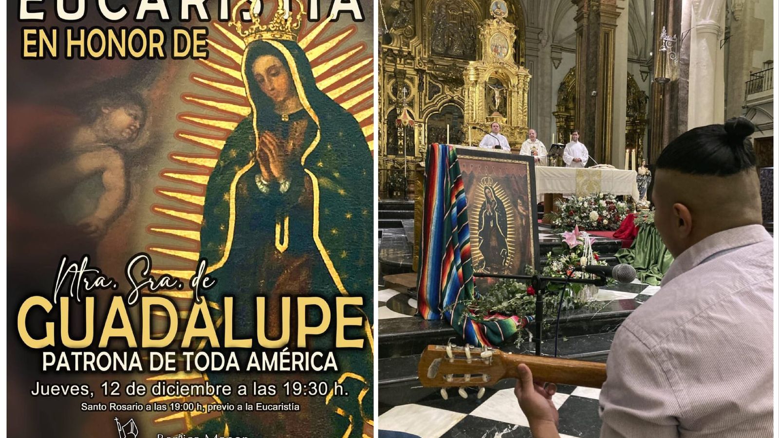 Celebración que incluye el rezo del Rosario Guadalupano.