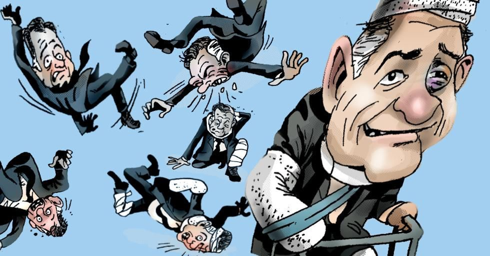 Los resbalones de un alcalde sin suerte.