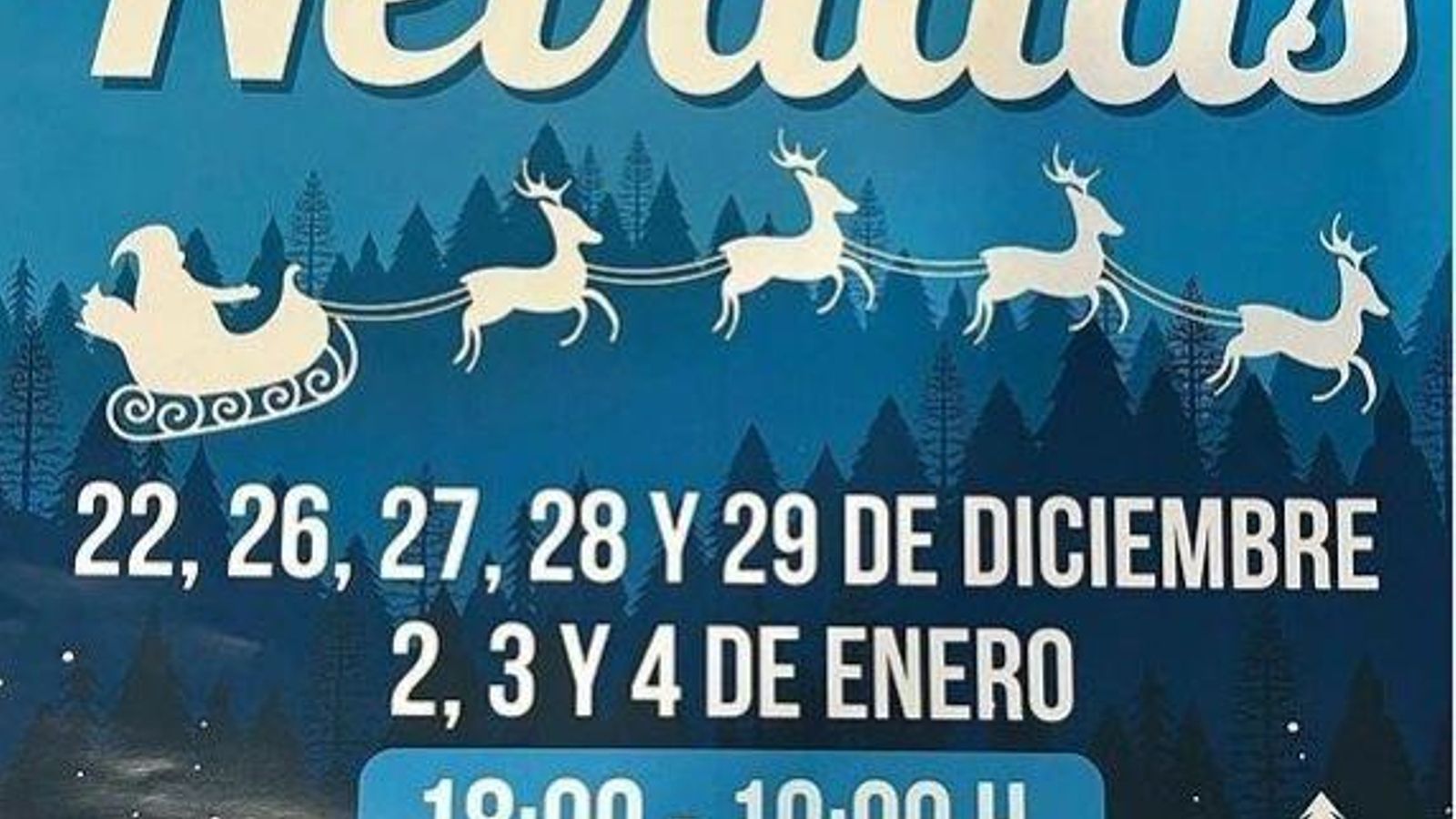 Cartel de las nevadas del centro comercial de Los Cisnes. Cartel de las nevadas del centro comercial de Los Cisnes.