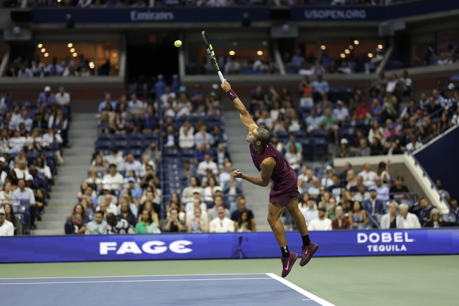 Las fotos del demoledor Alcaraz en la segunda ronda del US Open
