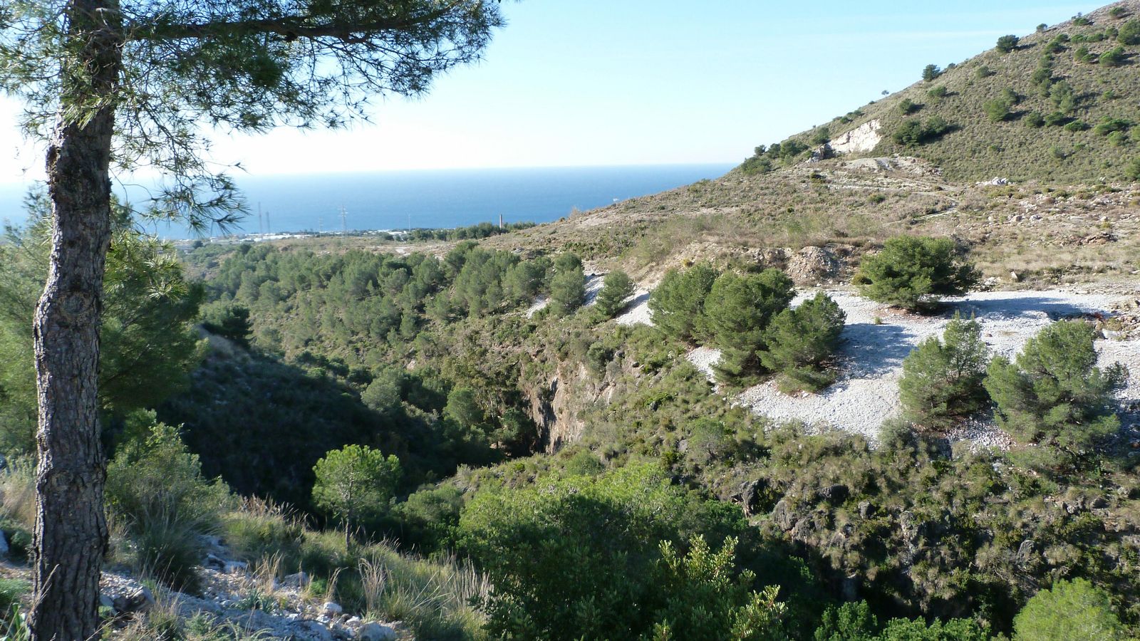 El camino cruza por el barranco de la Coladilla.