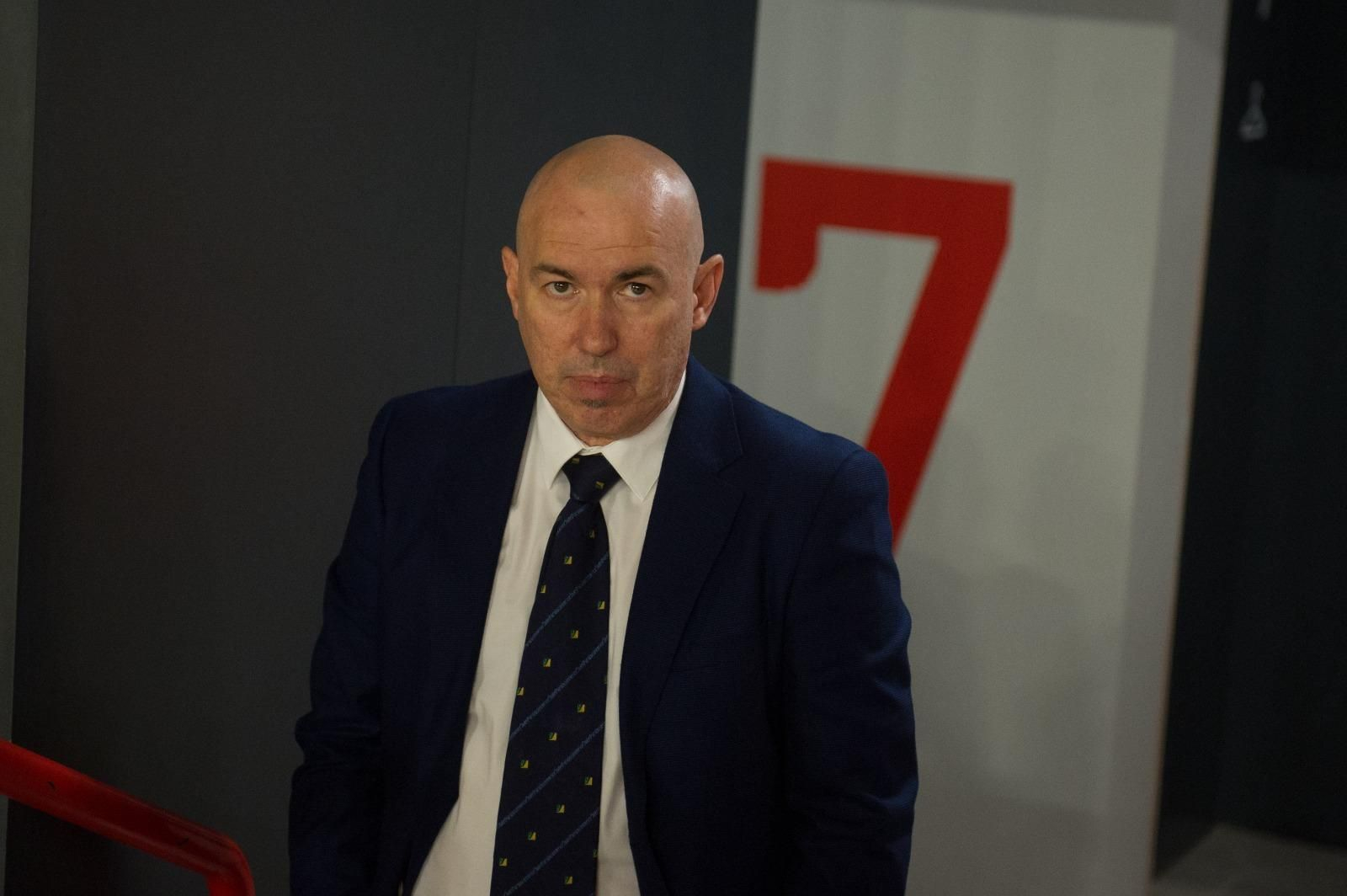 Dani Rodríguez, descontento con la primera parte de los suyos en Santa Coloma.