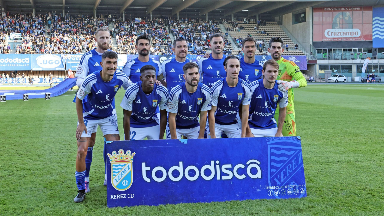 Formación que presentó de inicio el Xerez CD en el derbi contra el Xerez DFC. Formación que presentó de inicio el Xerez CD en el derbi contra el Xerez DFC.