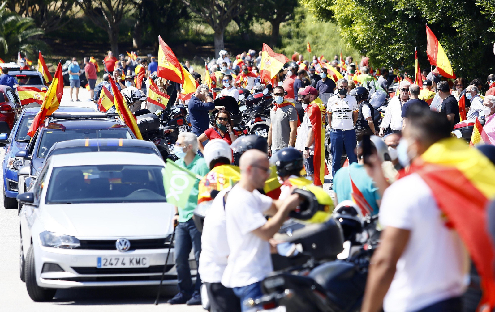 Las fotos de la caravana de protesta de Vox en Málaga