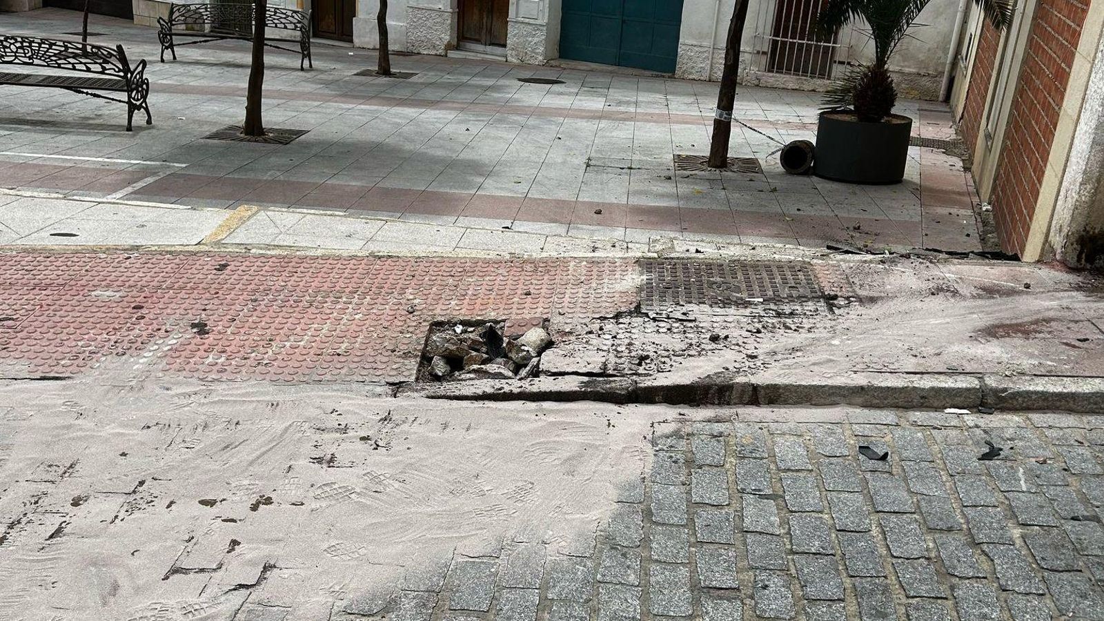 Así ha quedado la pilota tras el impacto.