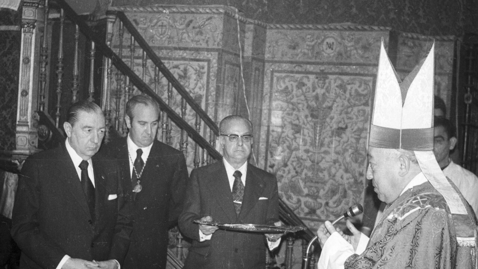 José de Rueda, Ramón Pineda, Paco Ponce y el cardenal Bueno Monreal.