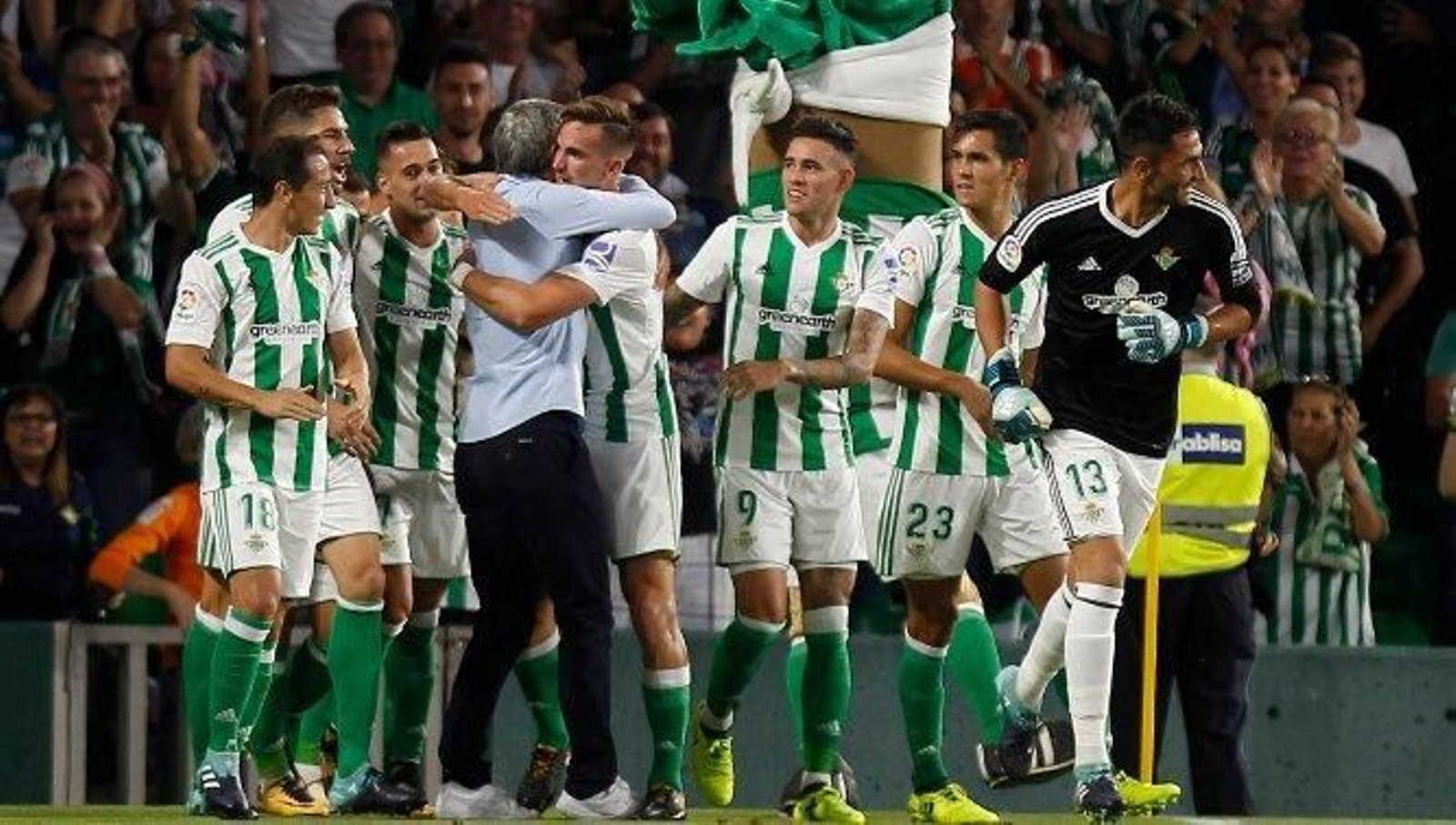 El Betis, durante un partido de Liga.