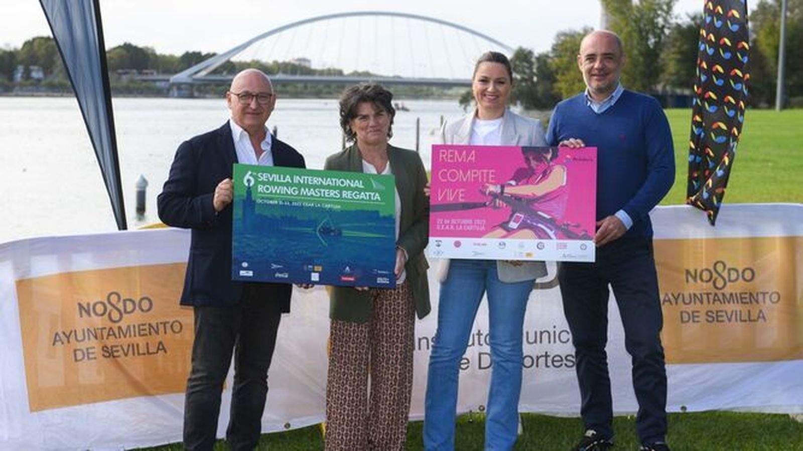 Una imagen de la presentación de la Sevilla International Rowing Masters Regatta.