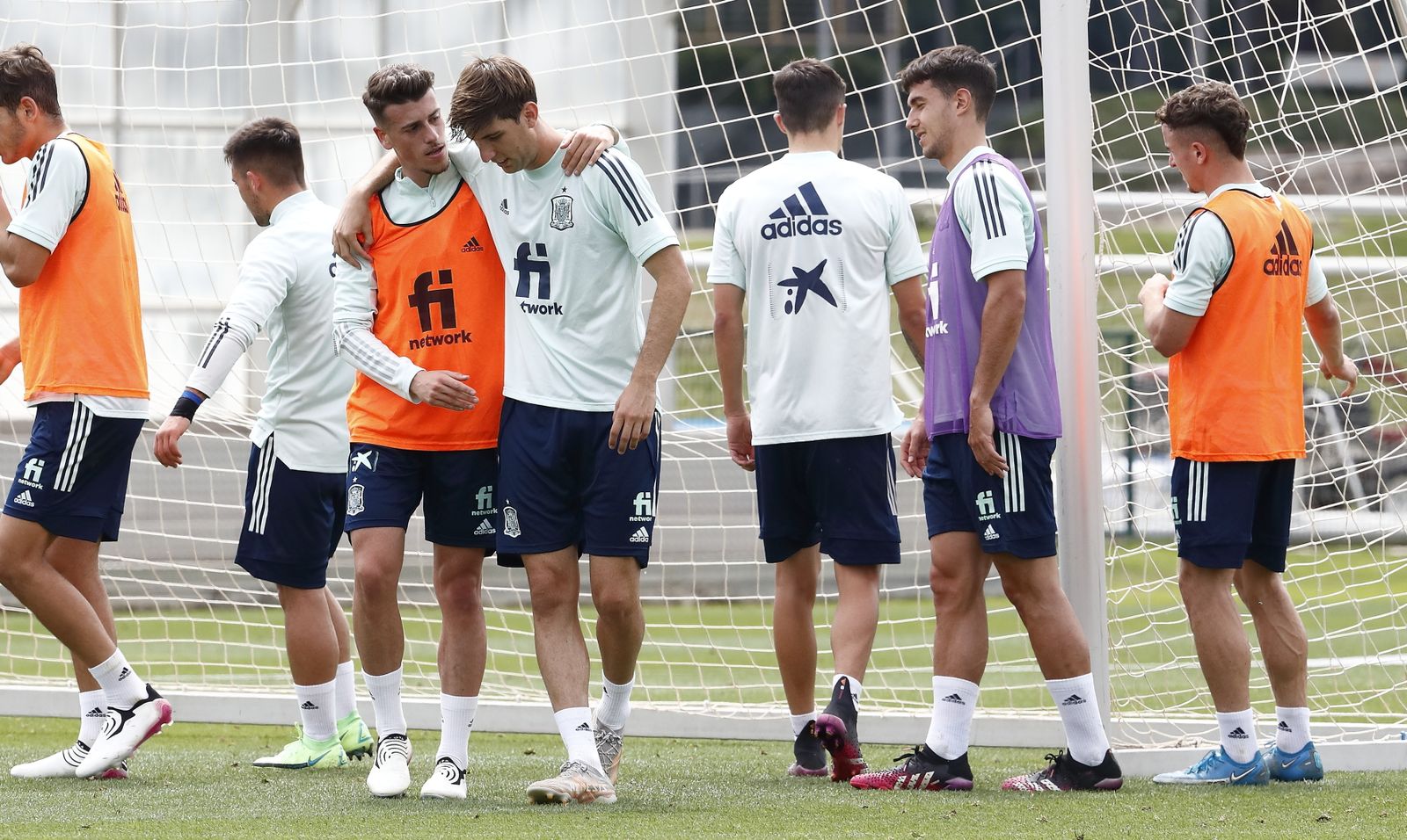 Miranda, en el entrenamiento de la sub 21.