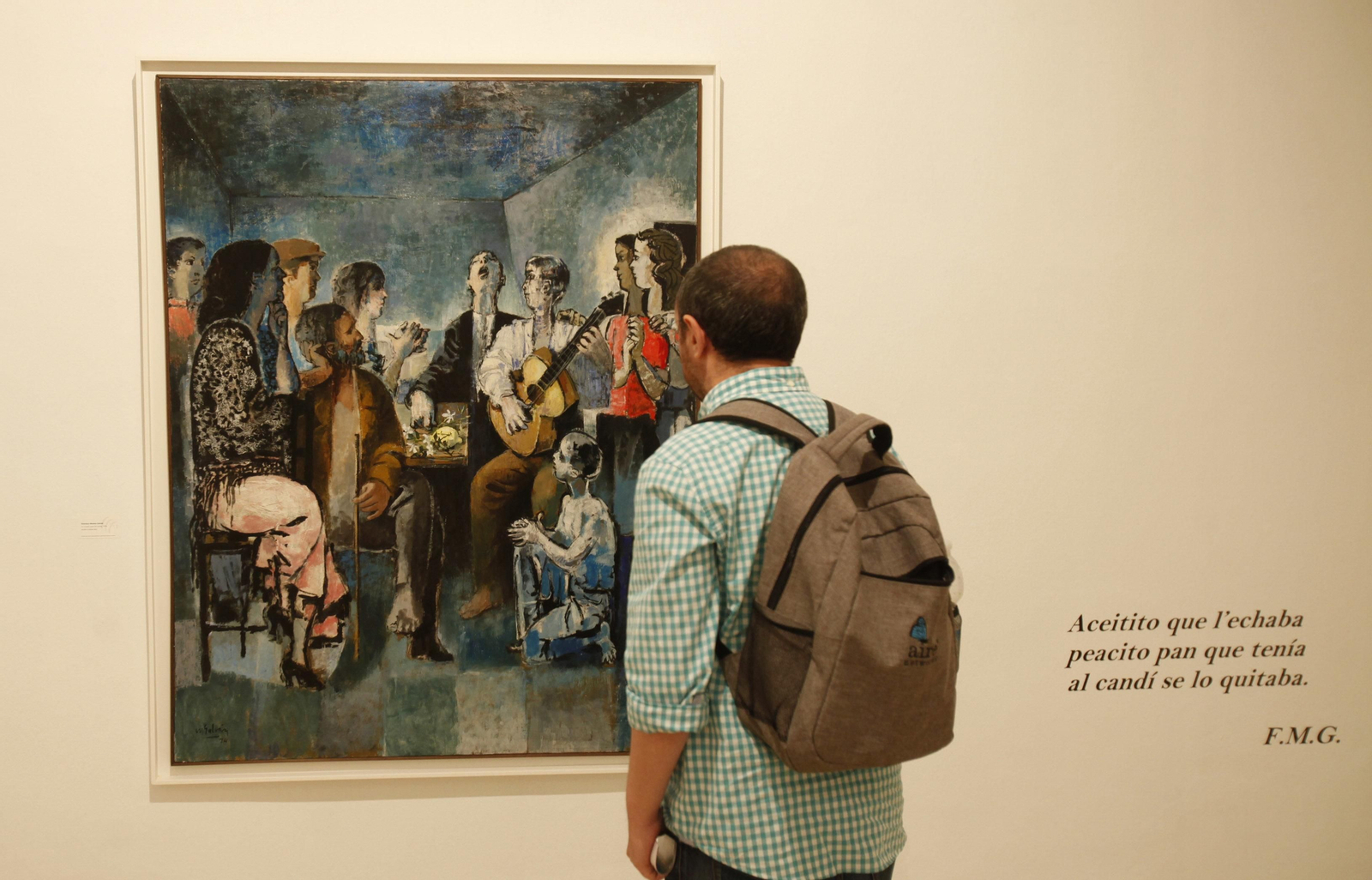 ‘Un cuarto para el cante’ de Francisco Moreno Galván, junto a una de sus letras flamencas.