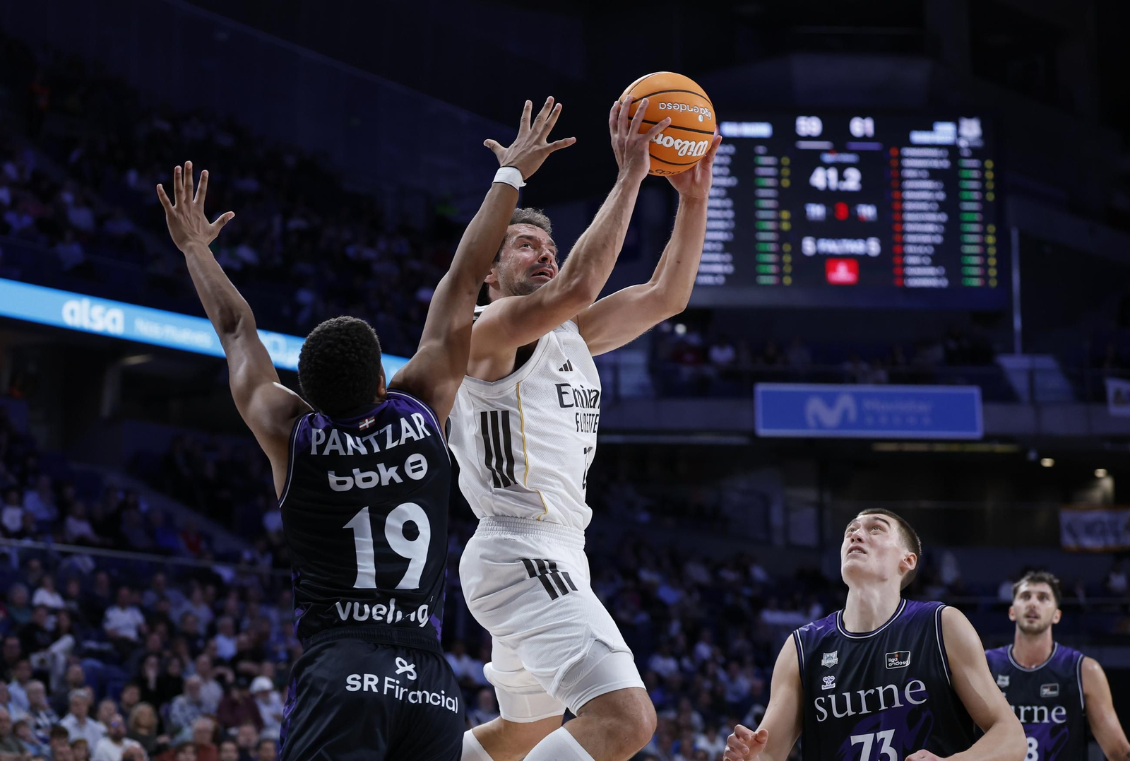Melwin Pantza, 14 puntos y siete rebotes ante el Real Madrid