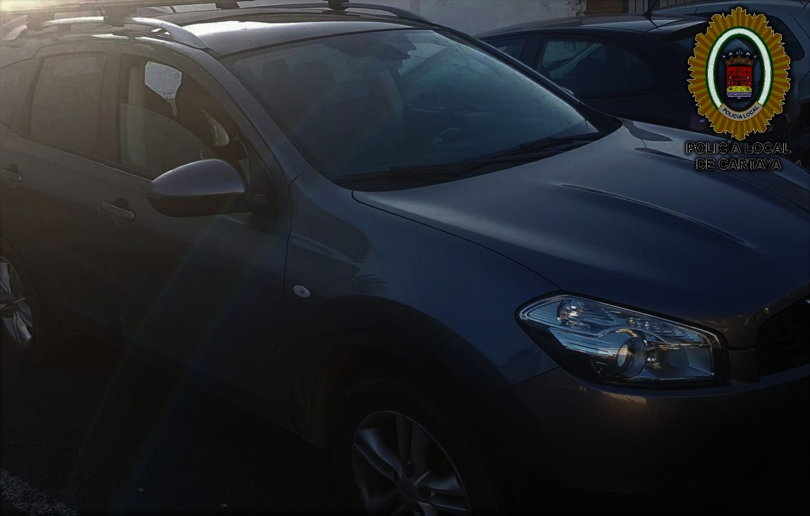 El vehículo recuperado por la Policía Local cartayera.