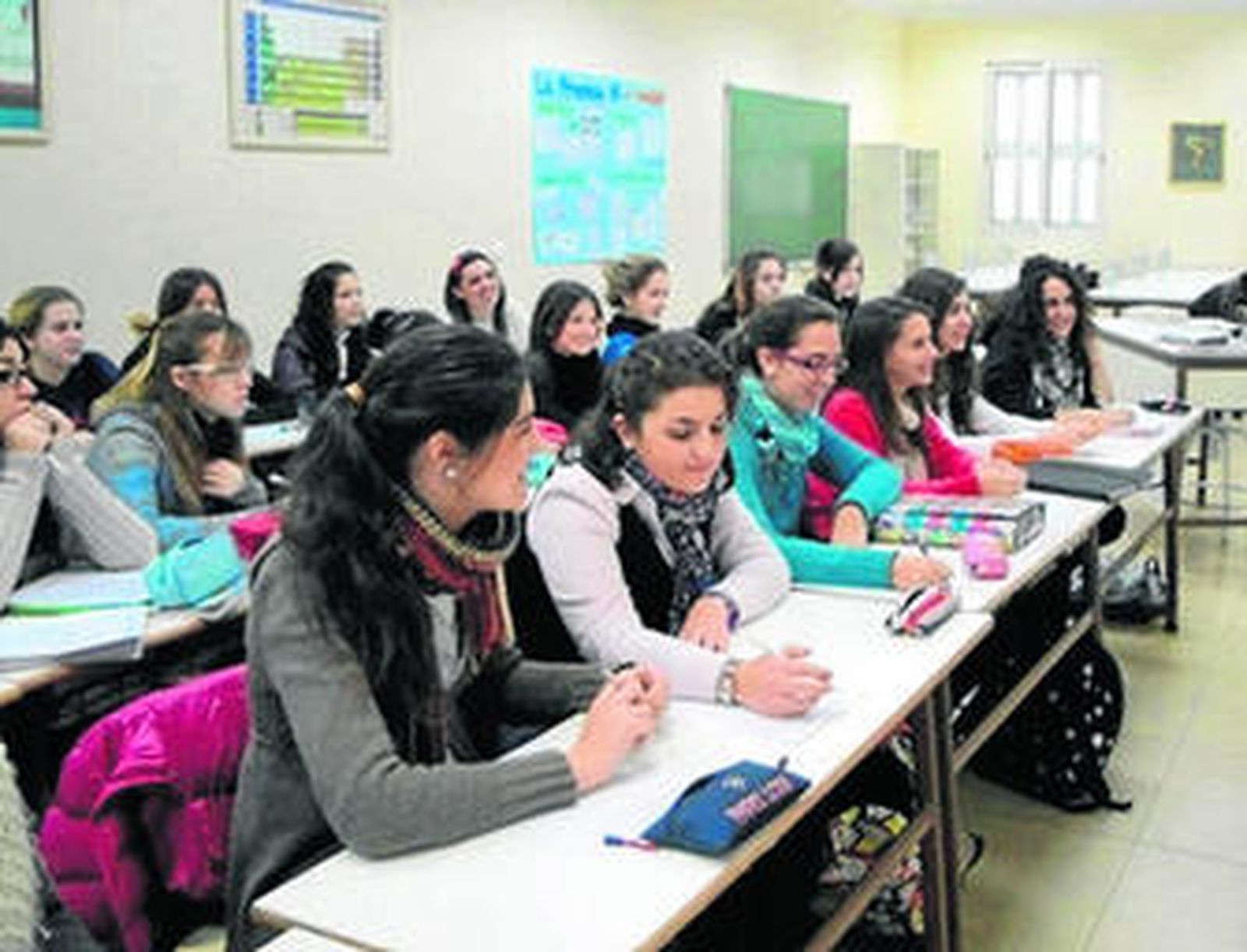 Alumnas del colegio Zalima en una clase.