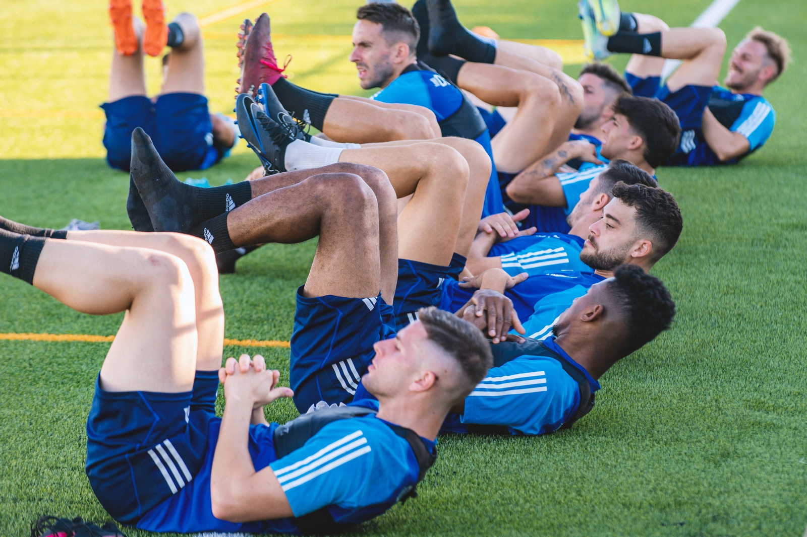 Entrenamiento del Recreativo de Huelva, este viernes.