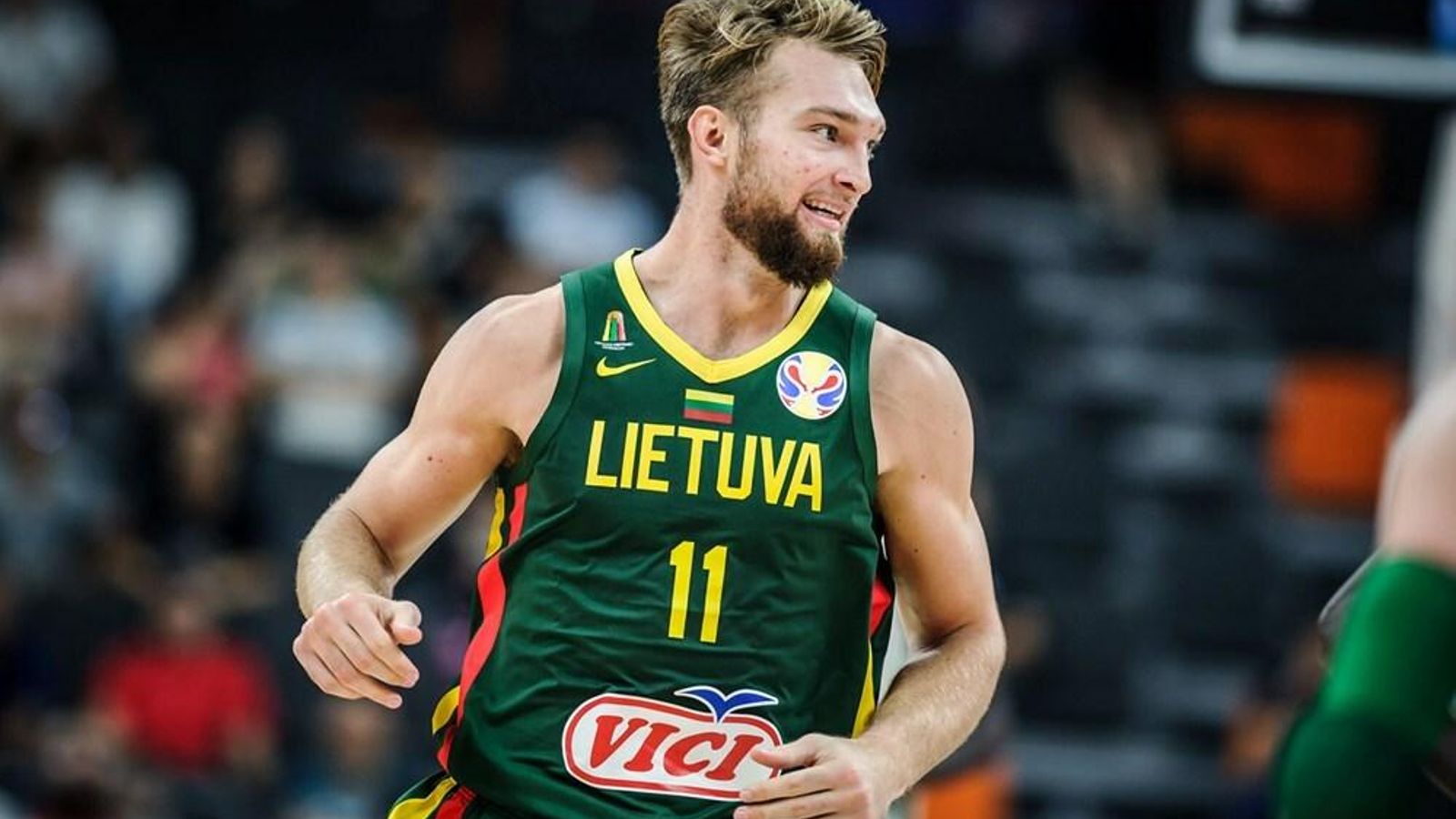 Domas Sabonis, en un lance del Lituania-Senegal.