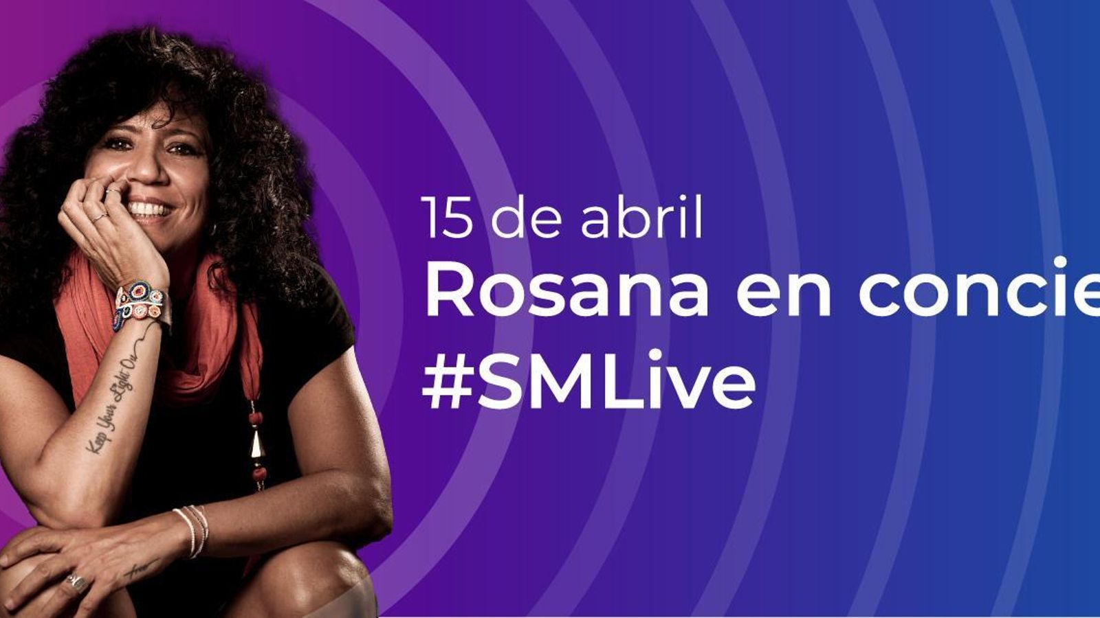 Imagen del concierto virtual que ofrece Rosana este miércoles de la mano de Fundación SM.