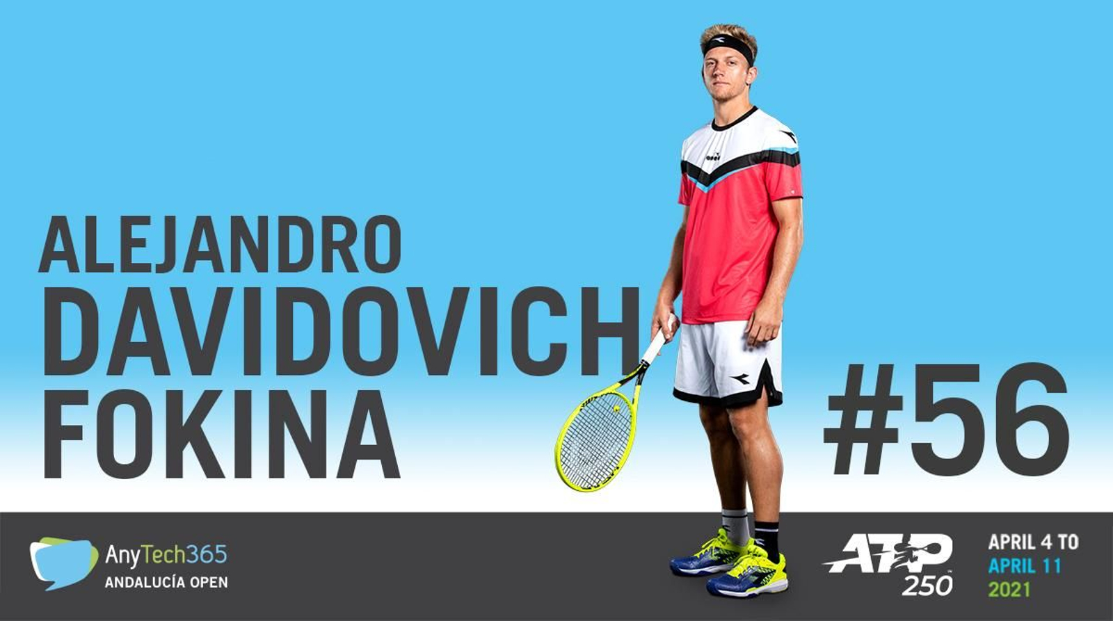 Davidovich será uno de los mejores jugadores en el torneo marbellí.