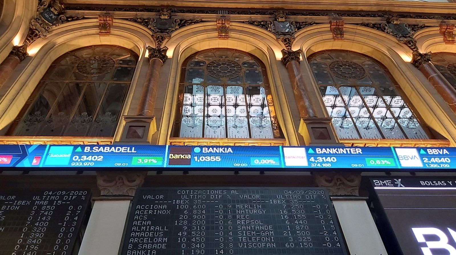 La bolsa, en los primeros compases de este viernes.