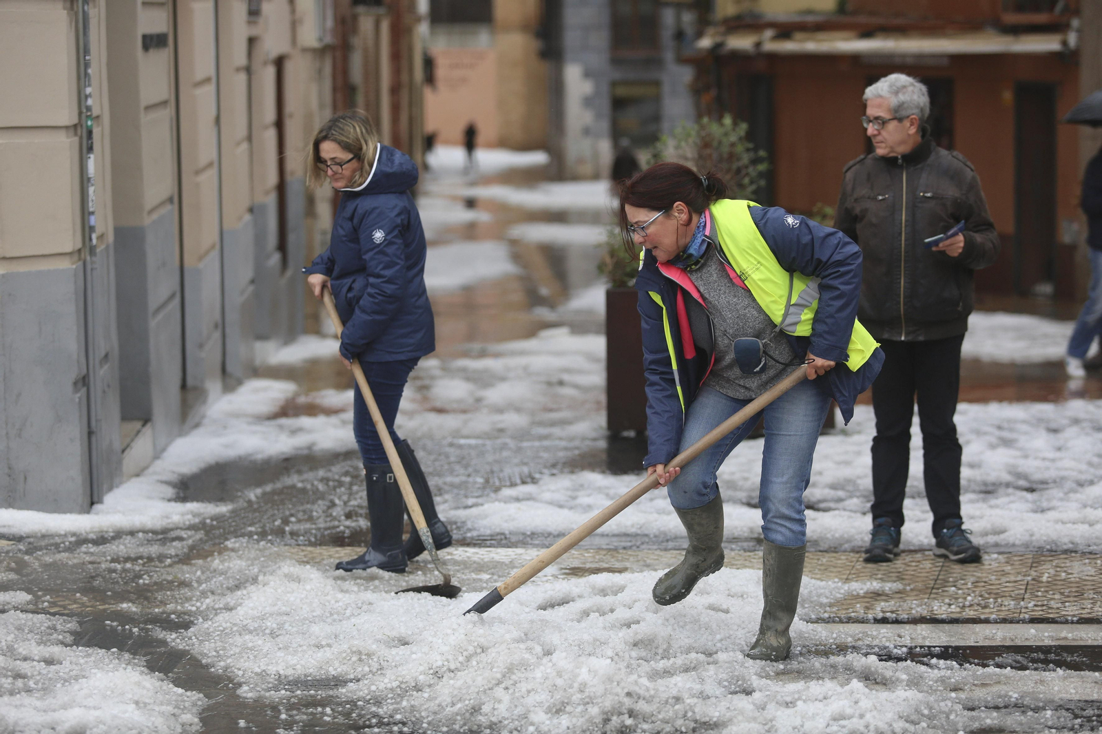 Fotos de la fuerte granizada registrada en Málaga