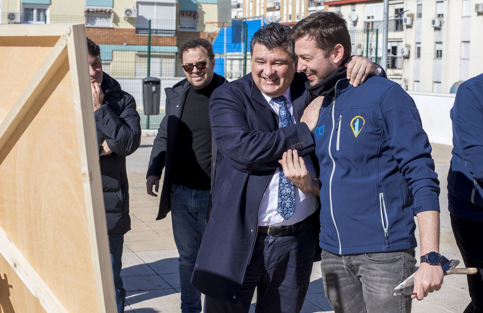 El alcalde Gabriel Cruz durante la iniciativa.