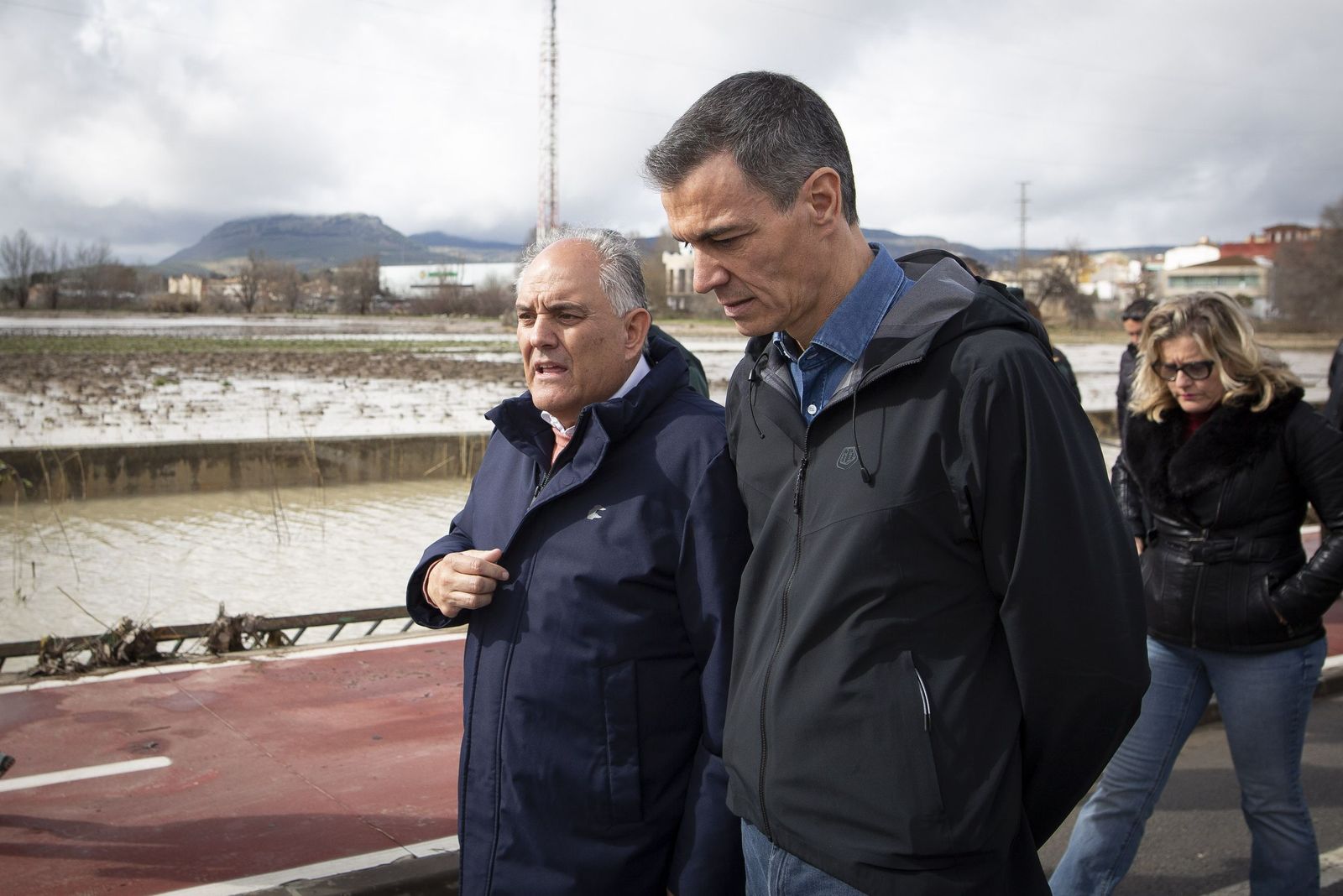 Fotos: Pedro Sánchez visita Huétor Tájar para comprobar los daños de la borrasca Leonardo