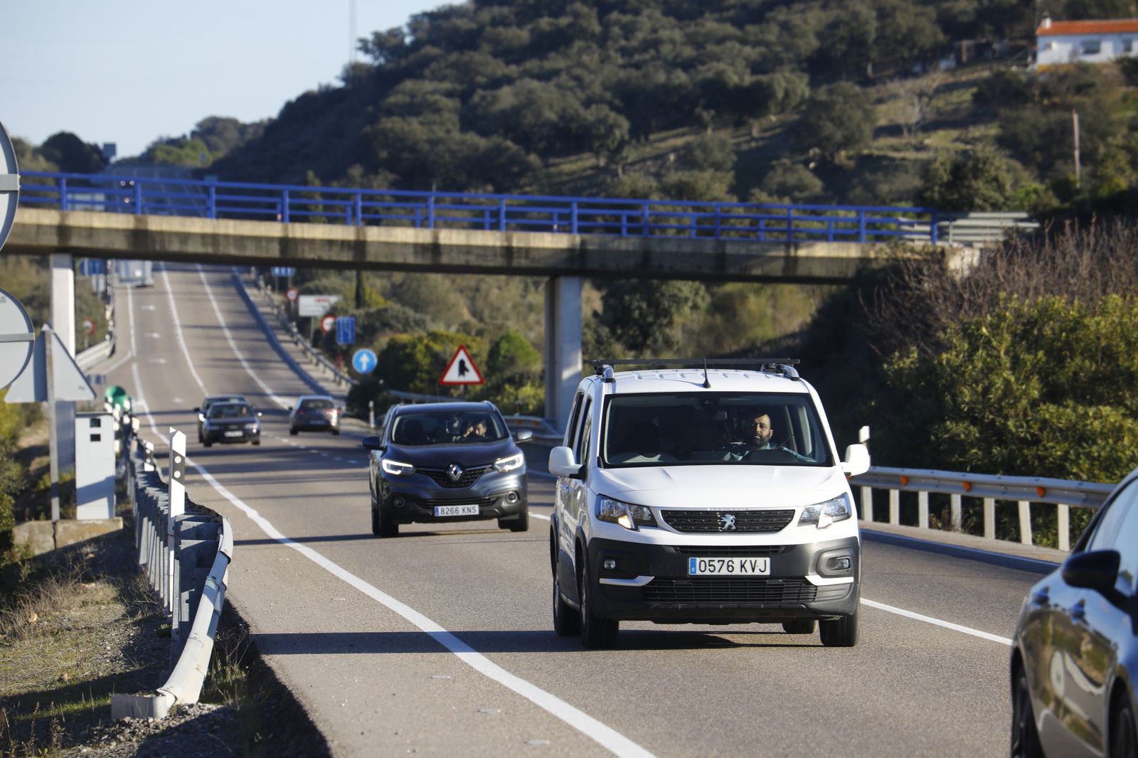 Las fotografías de la marcha lenta entre Córdoba y Badajoz para exigir la autovía A-81