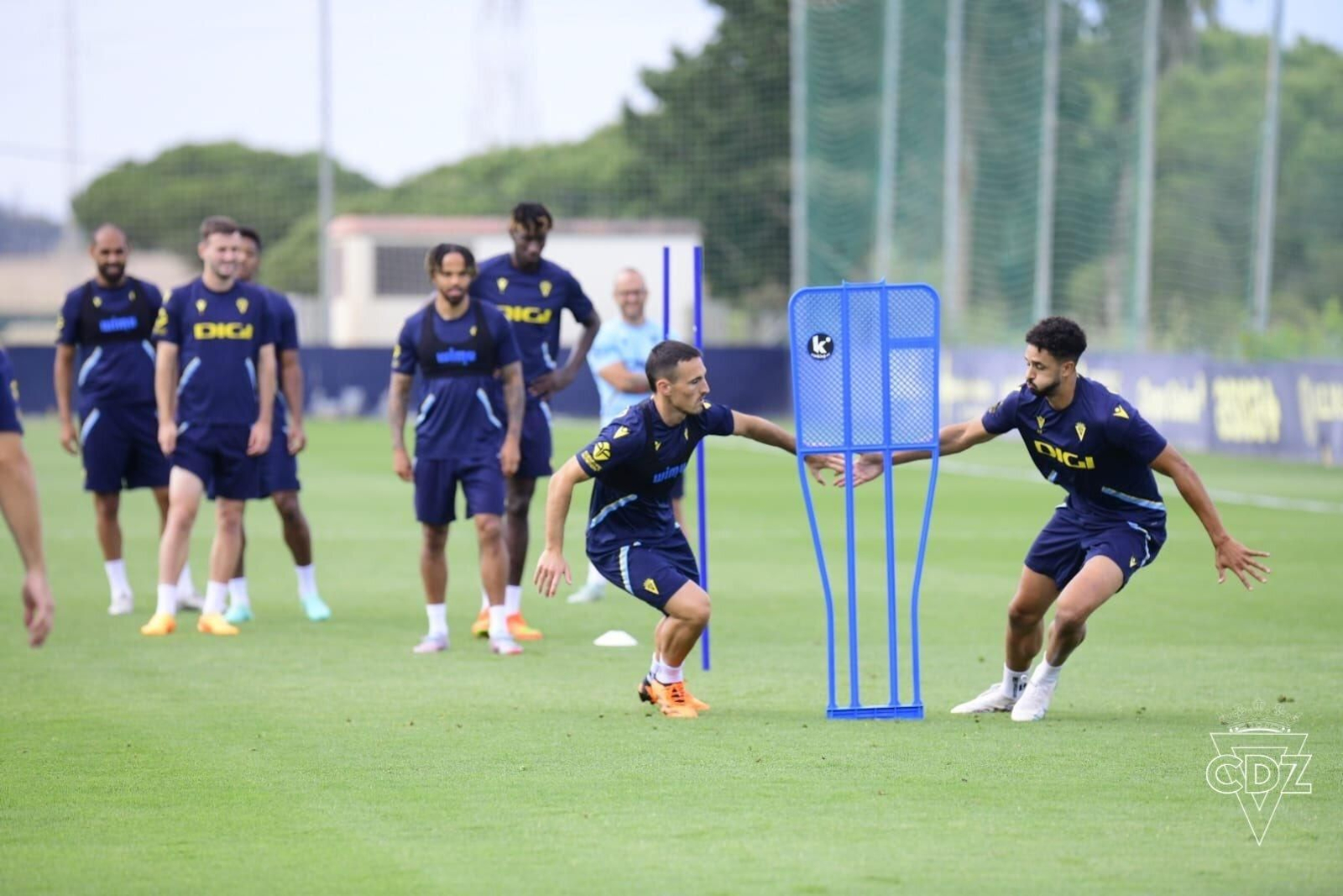 Entrenamiento del Cádiz el jueves en El Rosal.