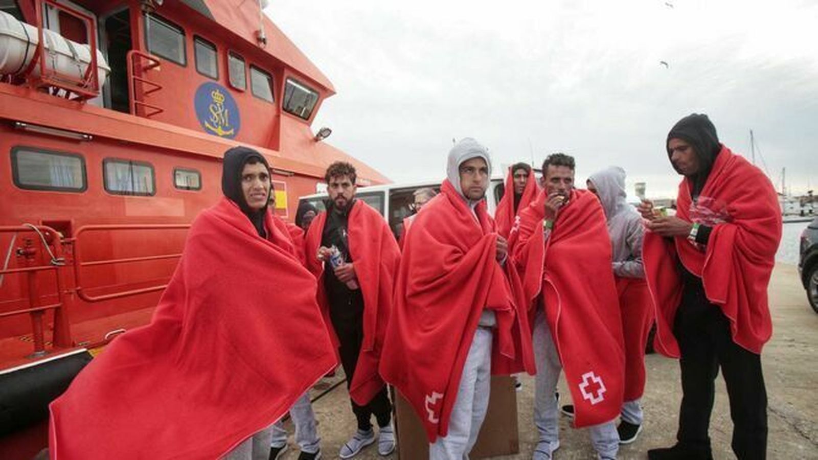 Inmigrantes llegados en noviembre a Cádiz en una imagen de archivo.