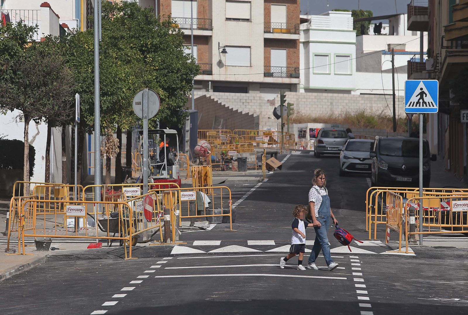 Las obras en la calle María Auxiliadora de Algeciras, en imágenes