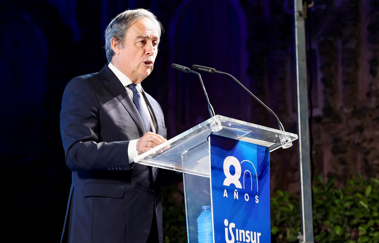 Ricardo Pumar, presidente de Grupo Insur, durante su intervención en la conmemoración de los 80 años de la empresa.