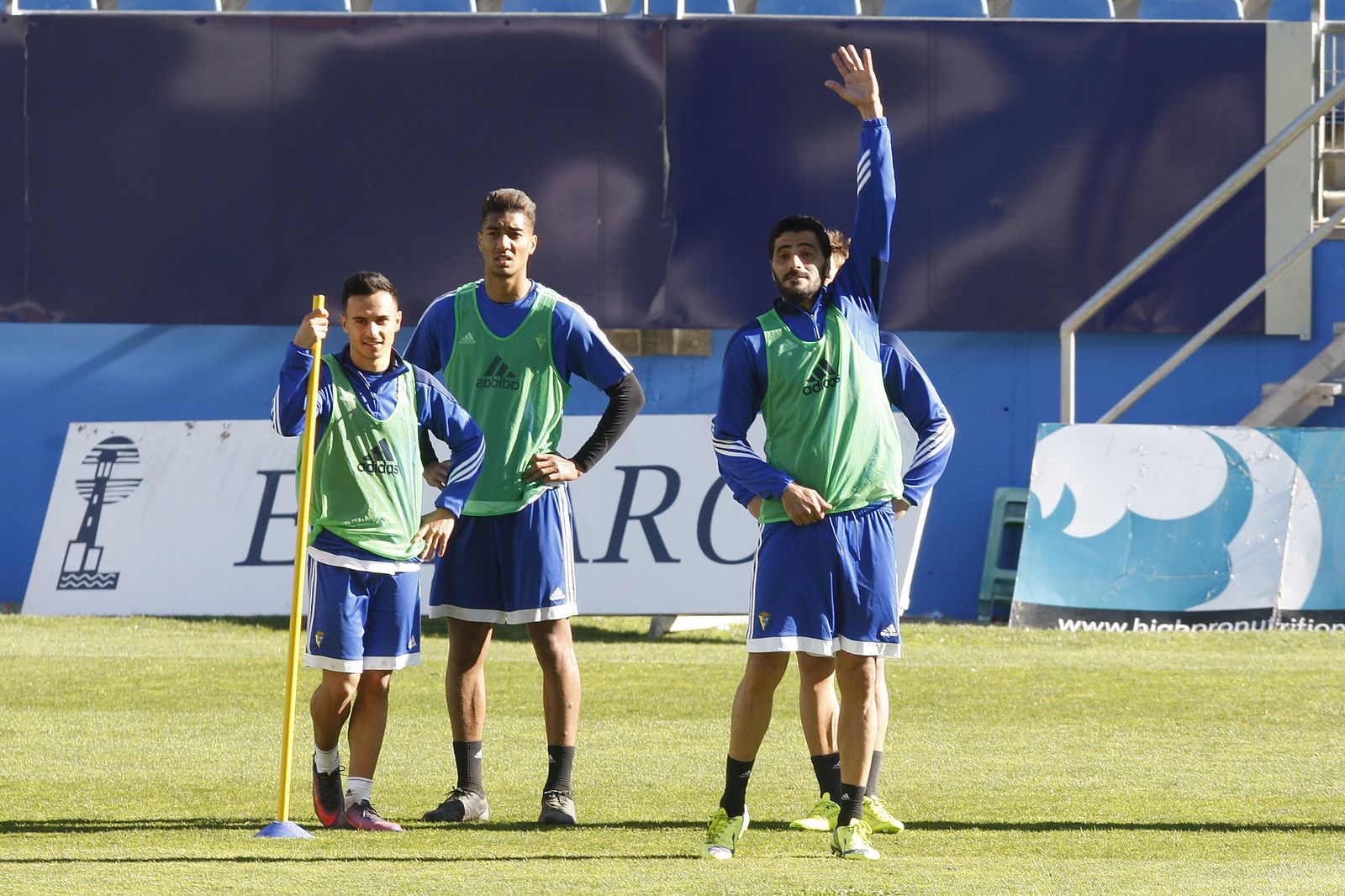 Dani Güiza, en un entrenamiento del Cádiz.