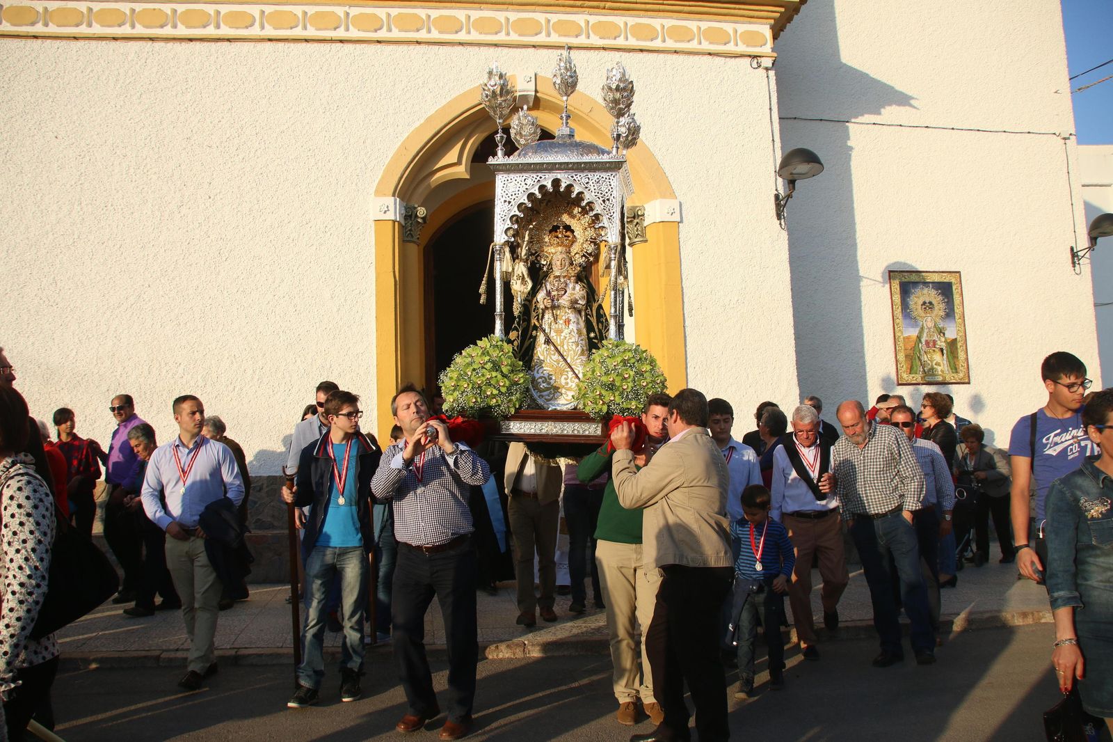 Las imágenes de la Virgen de Gádor en su recorrido a Berja