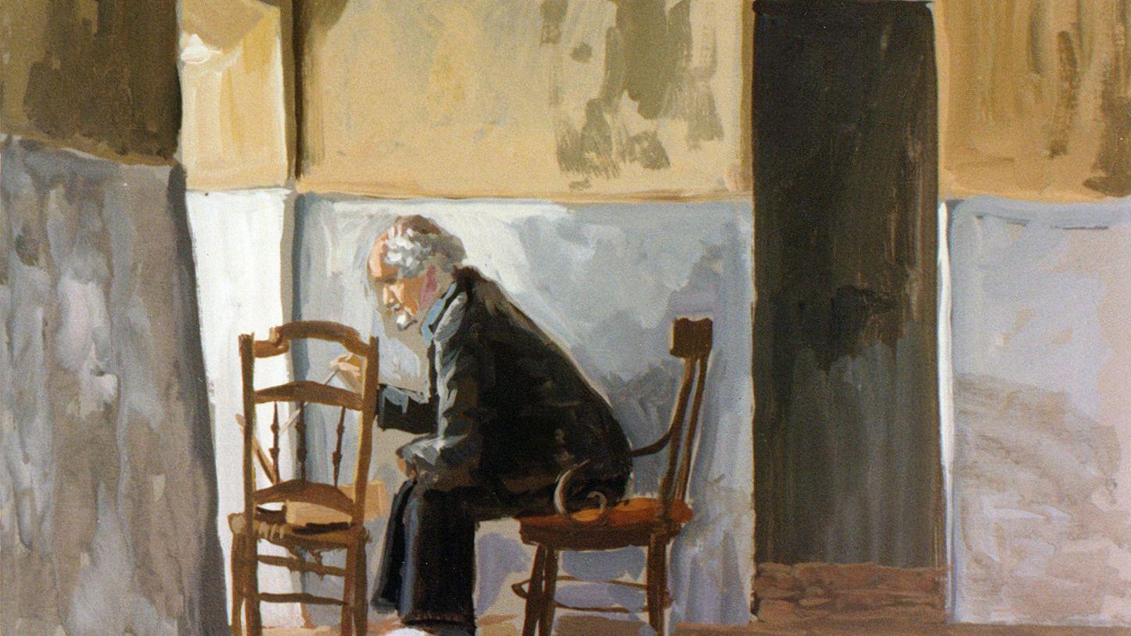 Helmut pintando, de López Canales.