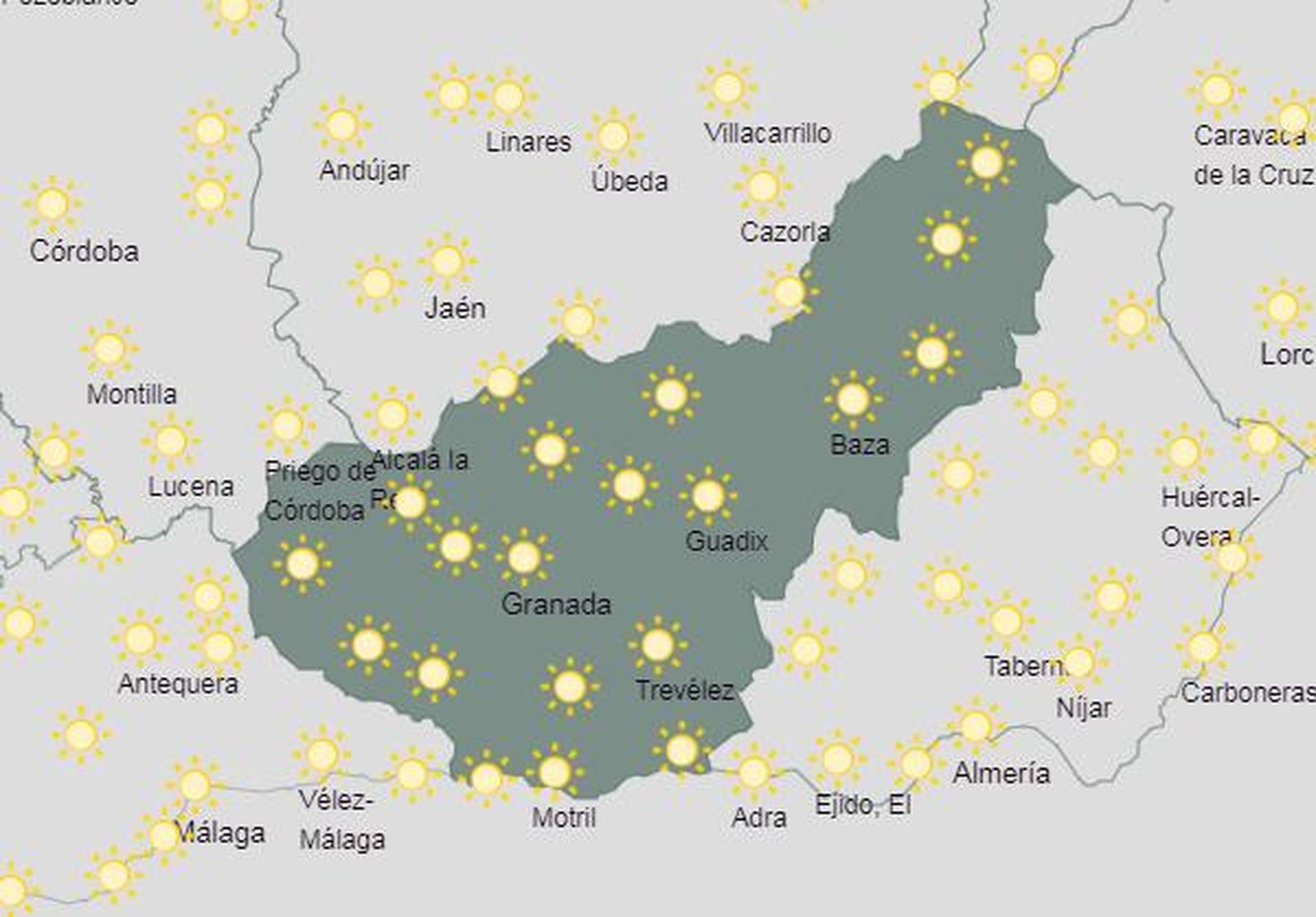 Tiempo en Granada | Las temperatura siguen al alza y ya superan los 30 grados