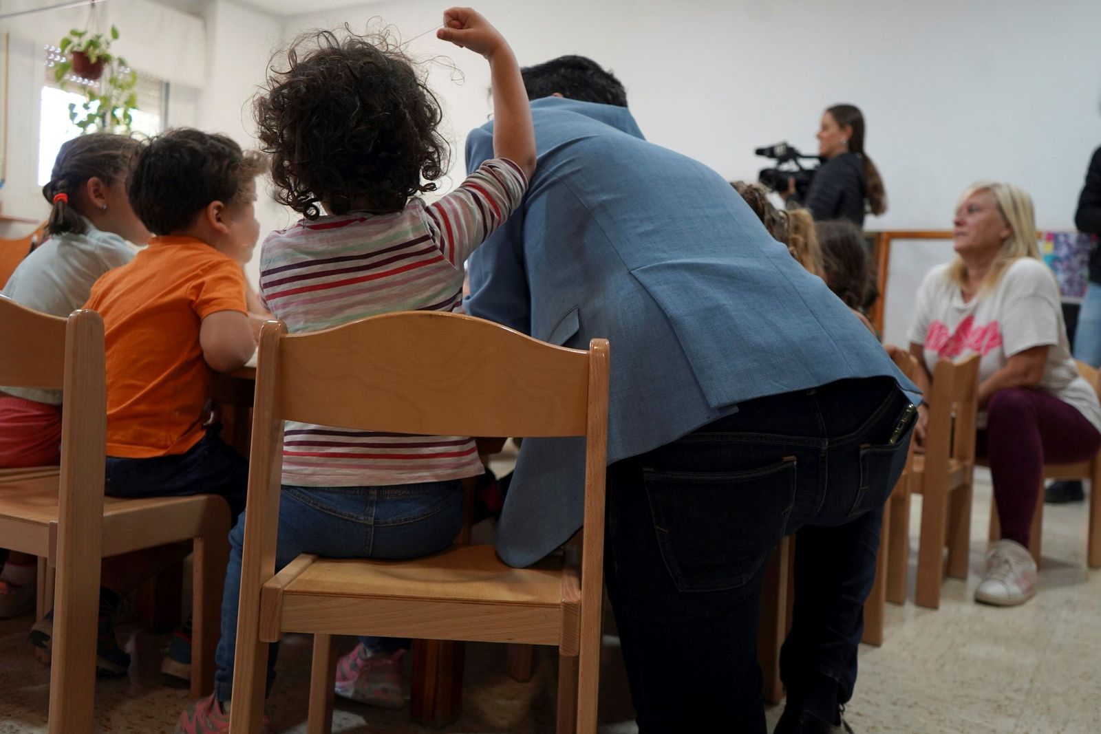 Un grupo de menores en una escuela infantil.