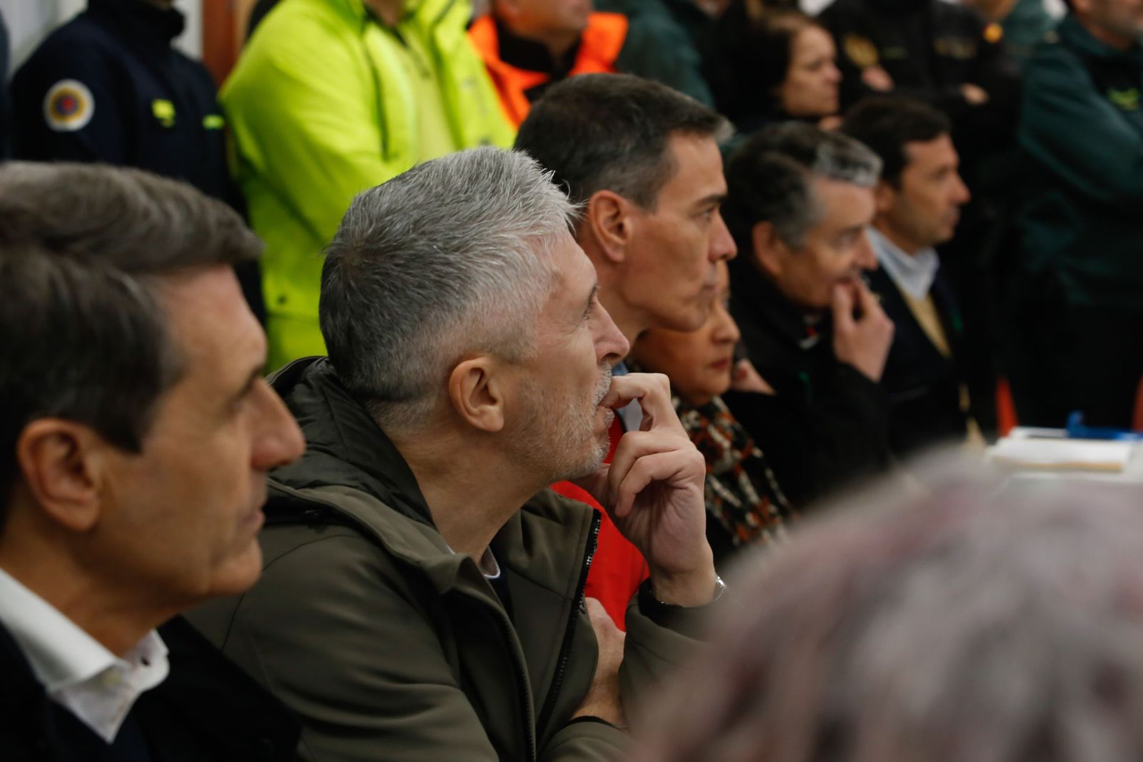 Las fotografías de la visita de Pedro Sánchez al puesto de mando avanzado de San Roque