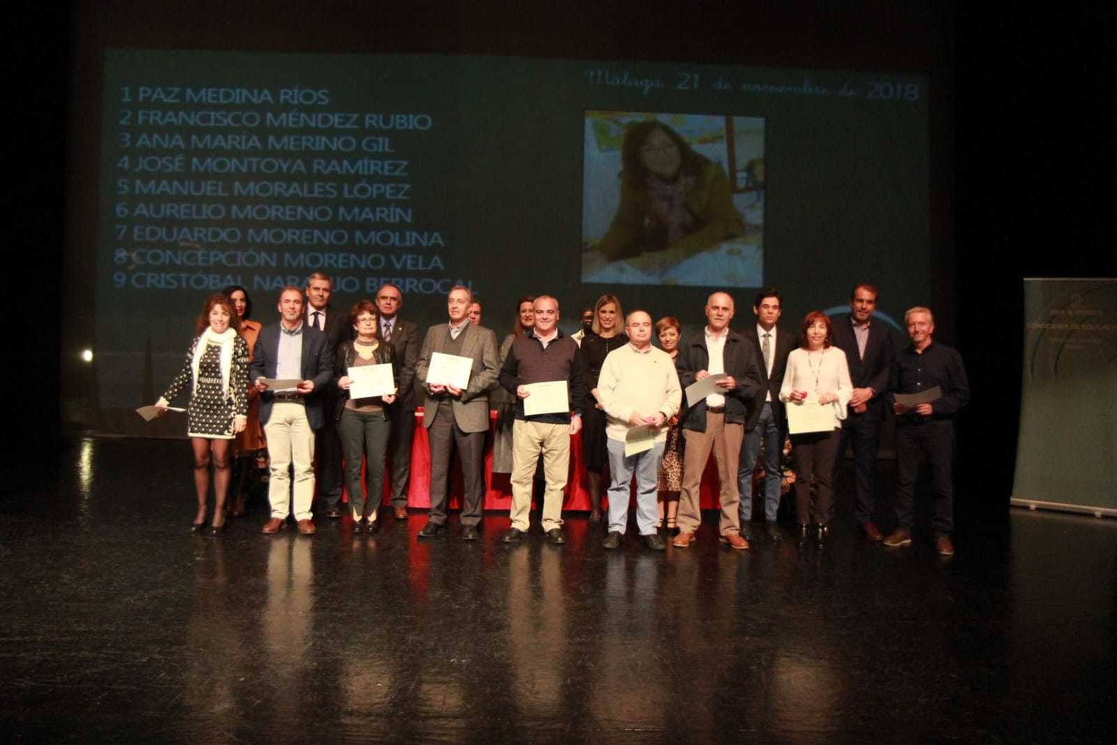 Acto de homenaje a los docentes jubilados en la provincia de Málaga