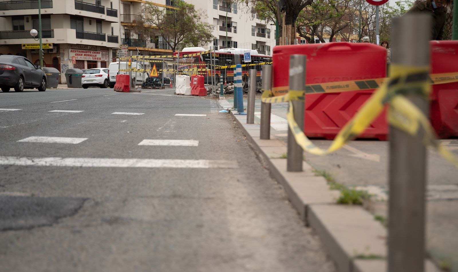 Tráfico y obras en la Ronda de Capuchinos