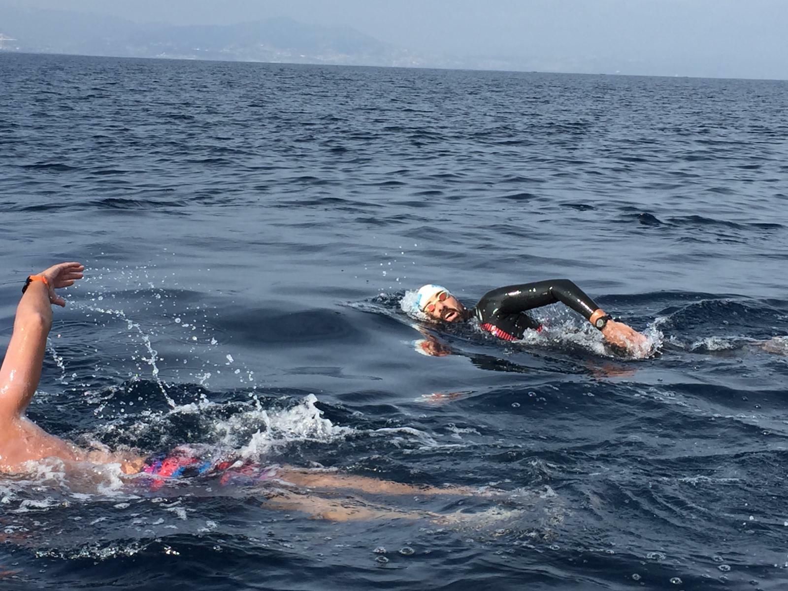 José Manuel Rosado, durante la travesía.