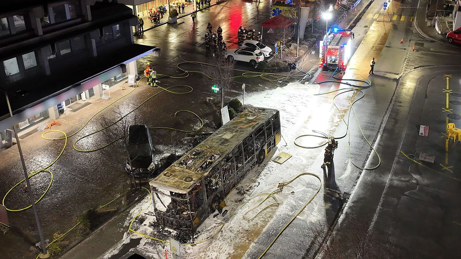 Así ha quedado el autobús incendiado