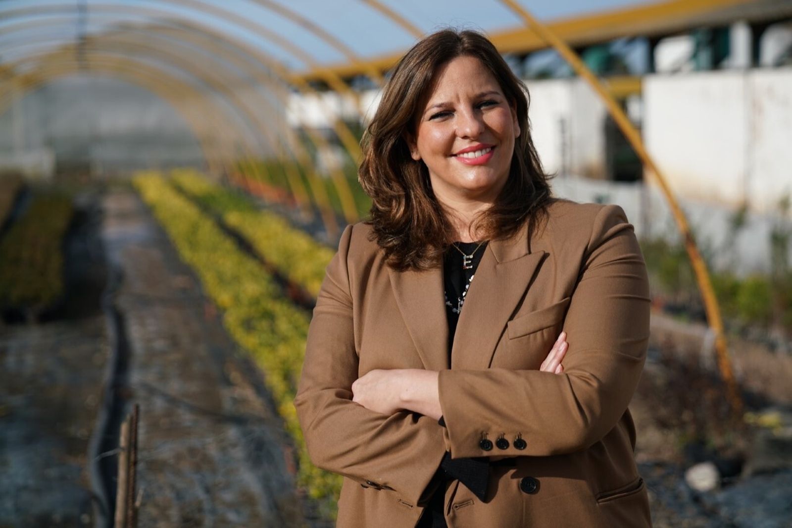 Estefanía Brazo, en el vivero provincial