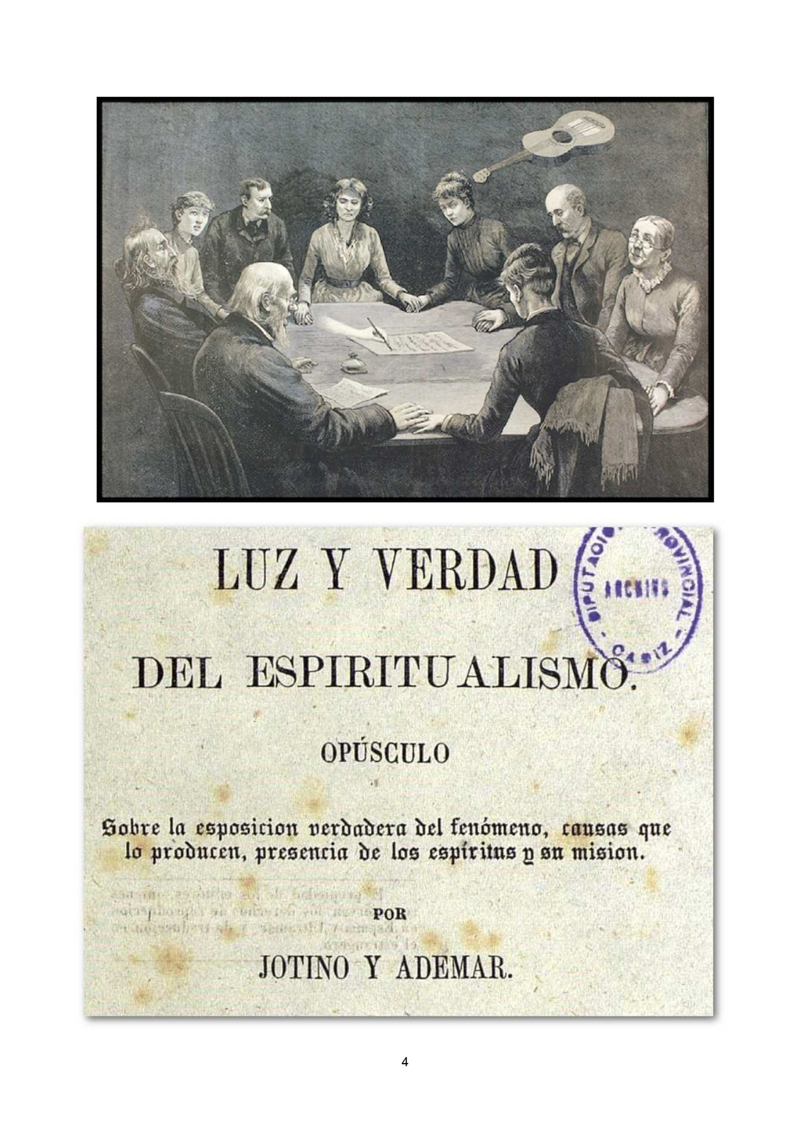 Ilustración con una sesión de espiritismo en la segunda mitad del siglo XIX.