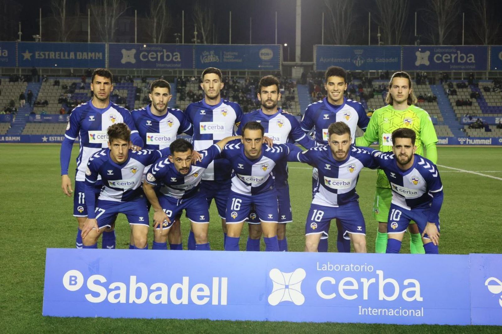 Formación inicial del Sabadell, el miércoles ante el Alcoyano