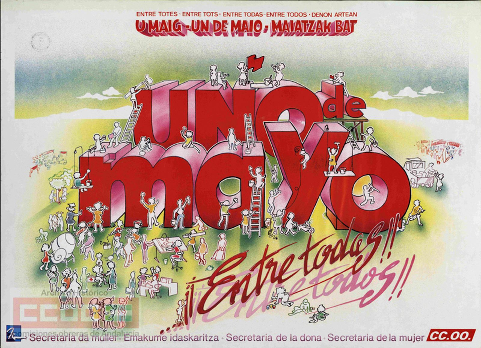 La cartelería del 1 de Mayo en Andalucía