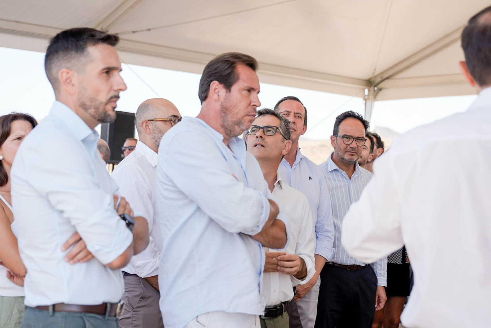 Los ministros Félix Bolaños y Óscar Puente visitan el viaducto de los Feos de Almería