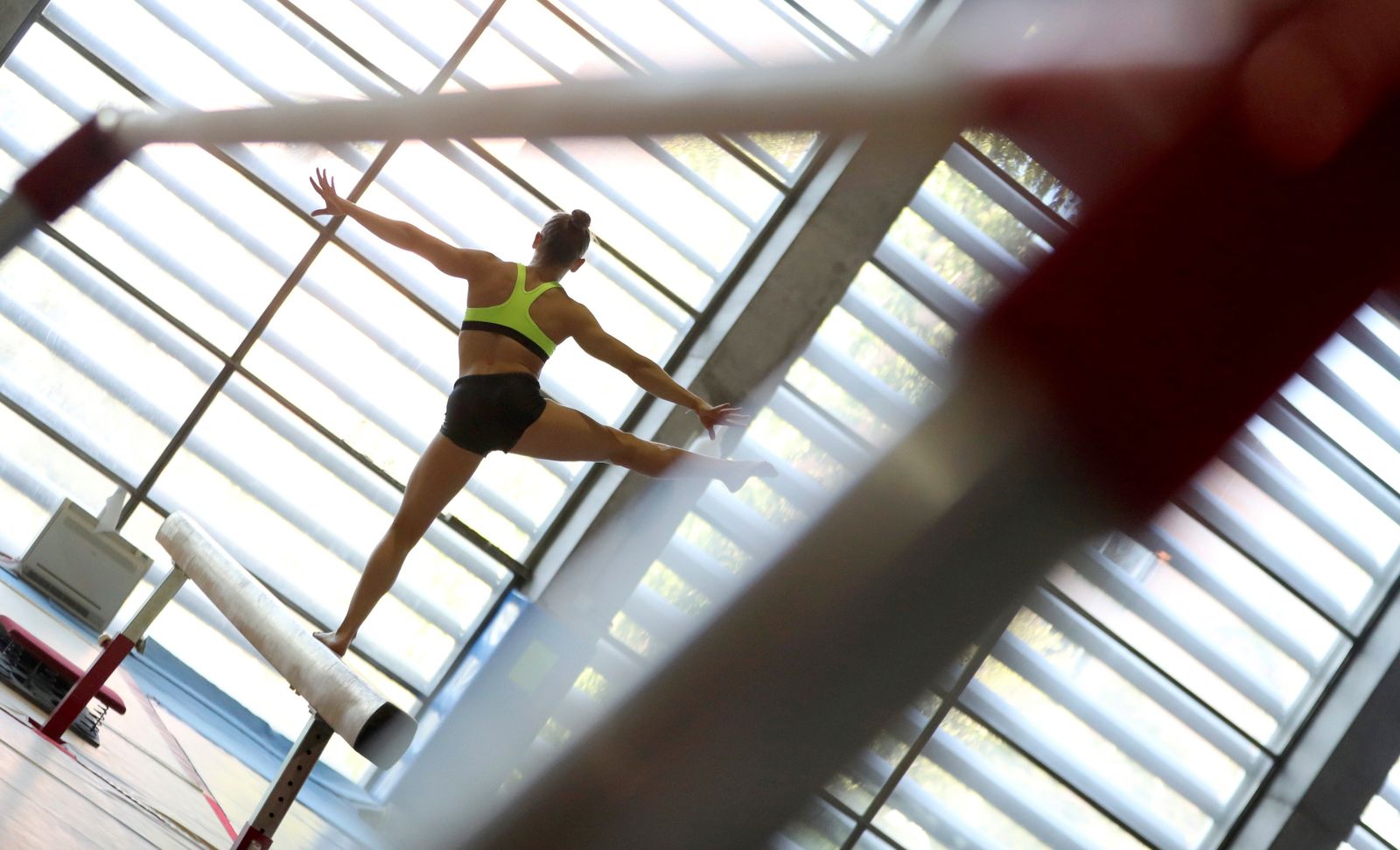 Ana Pérez realiza una sesión de entrenamiento en el CAR de Madrid.
